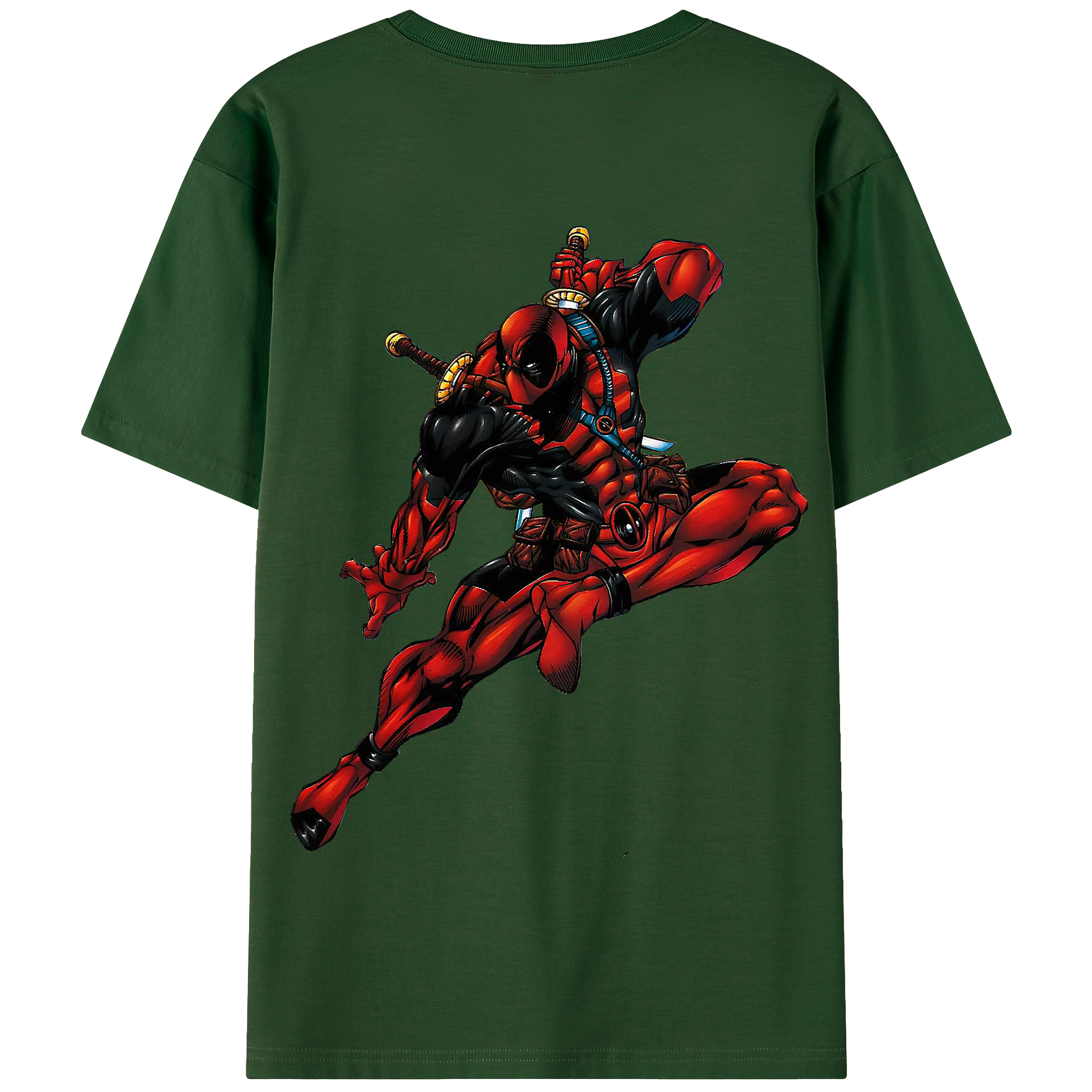 （画像用） Deadpool デッドプール 綿100％半袖Tシャツ（背面プリント）